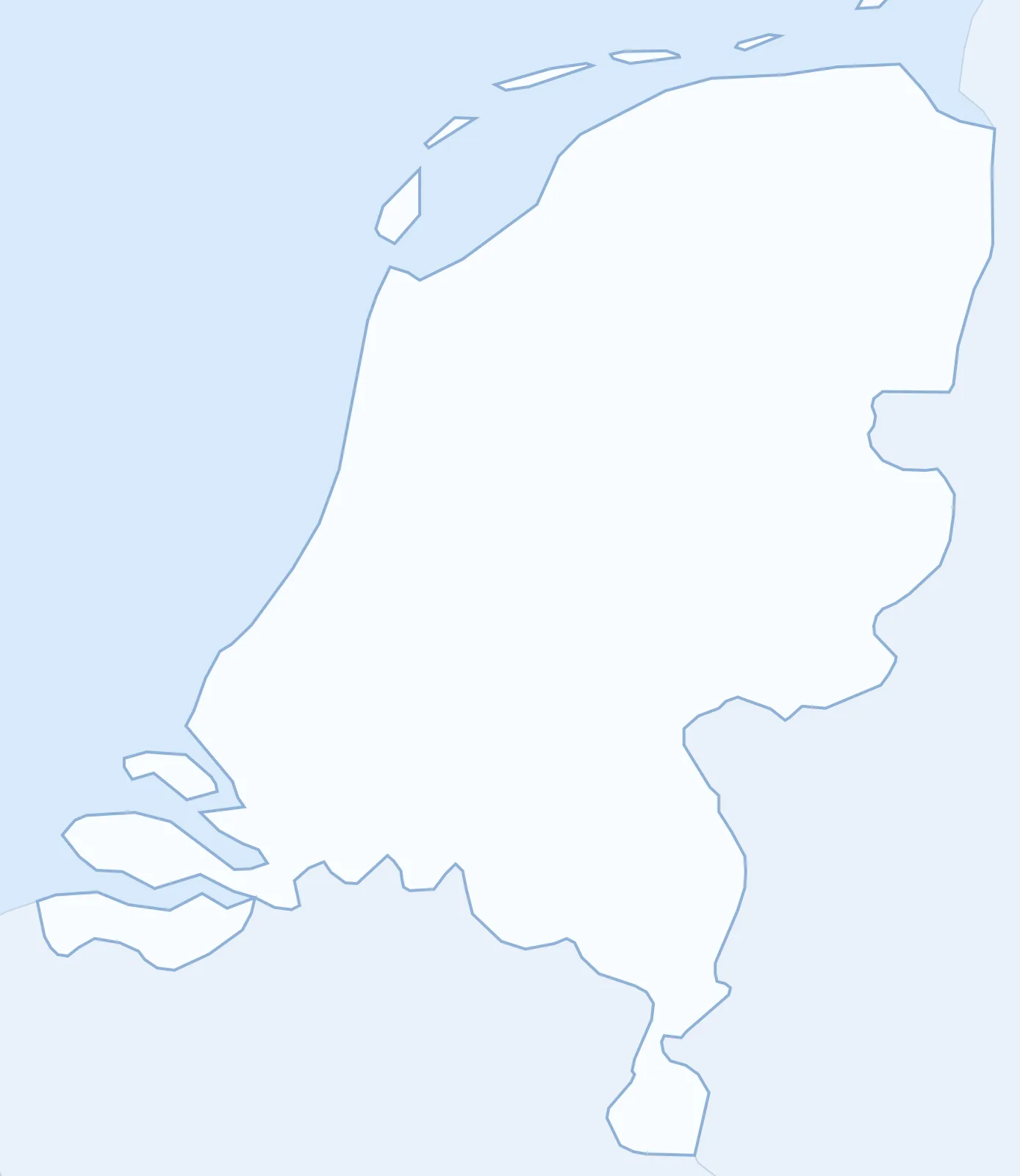 Weerkaart van Nederland
